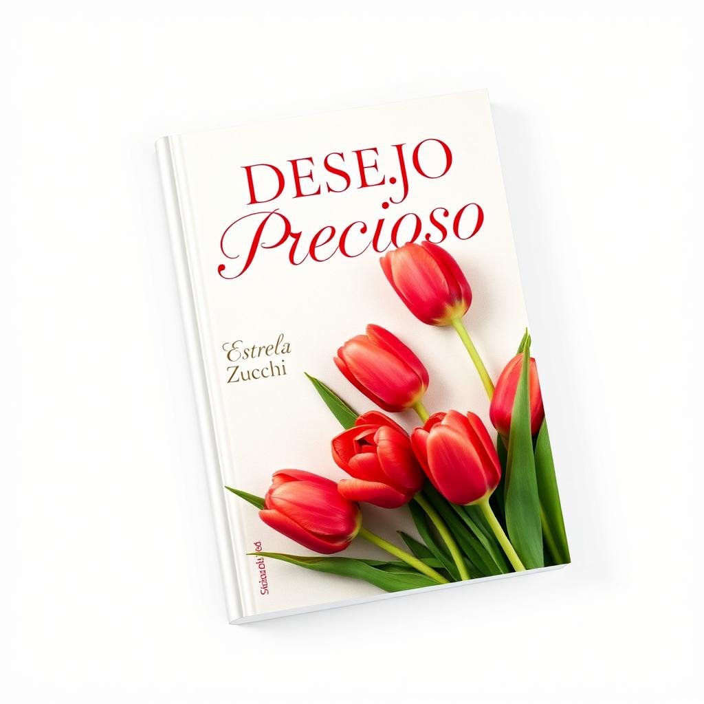 A book cover design titled 'DESEJO PRECIOSO', featuring a soft muted color palette with neutral tones as the background