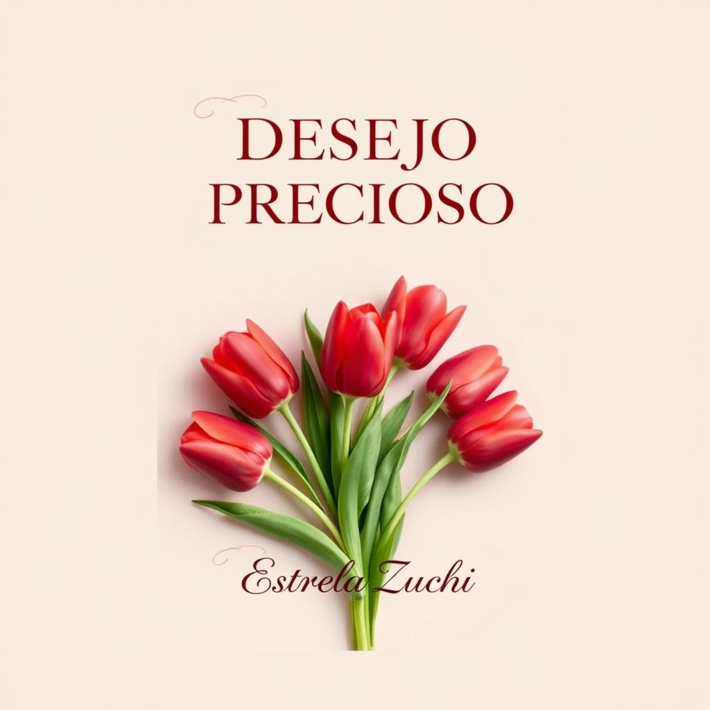 A book cover design titled 'DESEJO PRECIOSO', featuring a soft muted color palette with neutral tones as the background