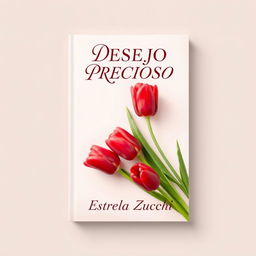 A book cover design titled 'DESEJO PRECIOSO', featuring a soft muted color palette with neutral tones as the background