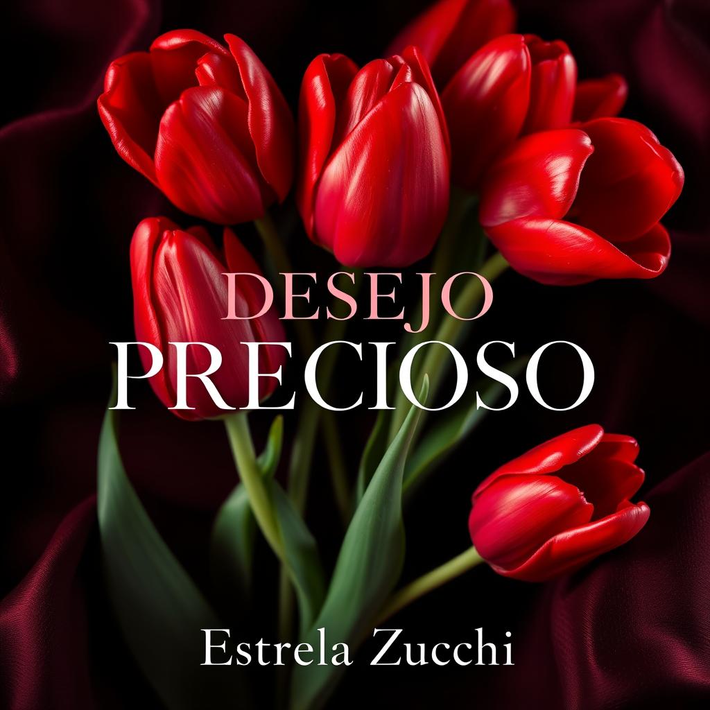 A seductive and captivating book cover for a novel titled 'DESEJO PRECIOSO' by Estrela Zucchi