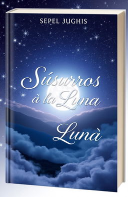 A mystical and enchanting book cover titled 'Susurros a la Luna'