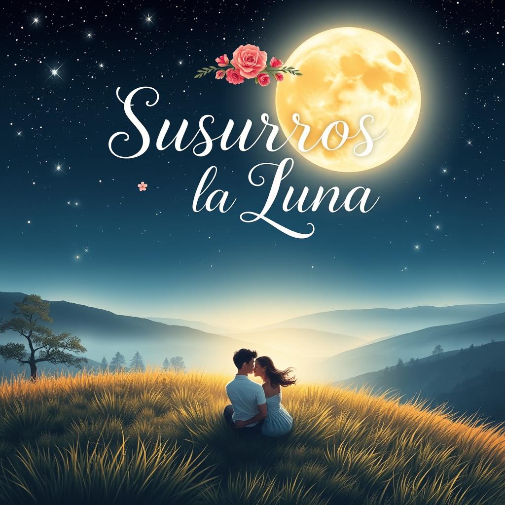 A romantic novel cover titled 'Susurros a la Luna'