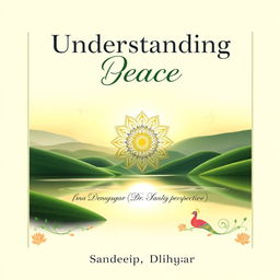 A beautifully designed front cover for the book titled 'Understanding Peace' by Sandeepsagar (Dr