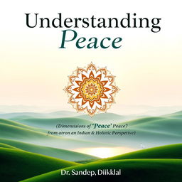 A beautifully designed front cover for the book titled 'Understanding Peace' by Sandeepsagar (Dr