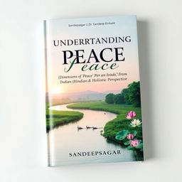 A stunning and thoughtful book cover design for 'Understanding Peace' (Dimensions of ‘Peace’ from an Indian & Holistic Perspective) by Sandeepsagar (Dr