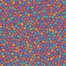 Generate an image of tightly packed cells in vibrant rainbow colors, with a slight blur around the edges and no space between the cells, creating an intense, unified field of colors.