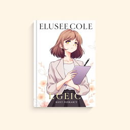 An elegant book cover featuring a modern, graceful girl with shoulder-length hair