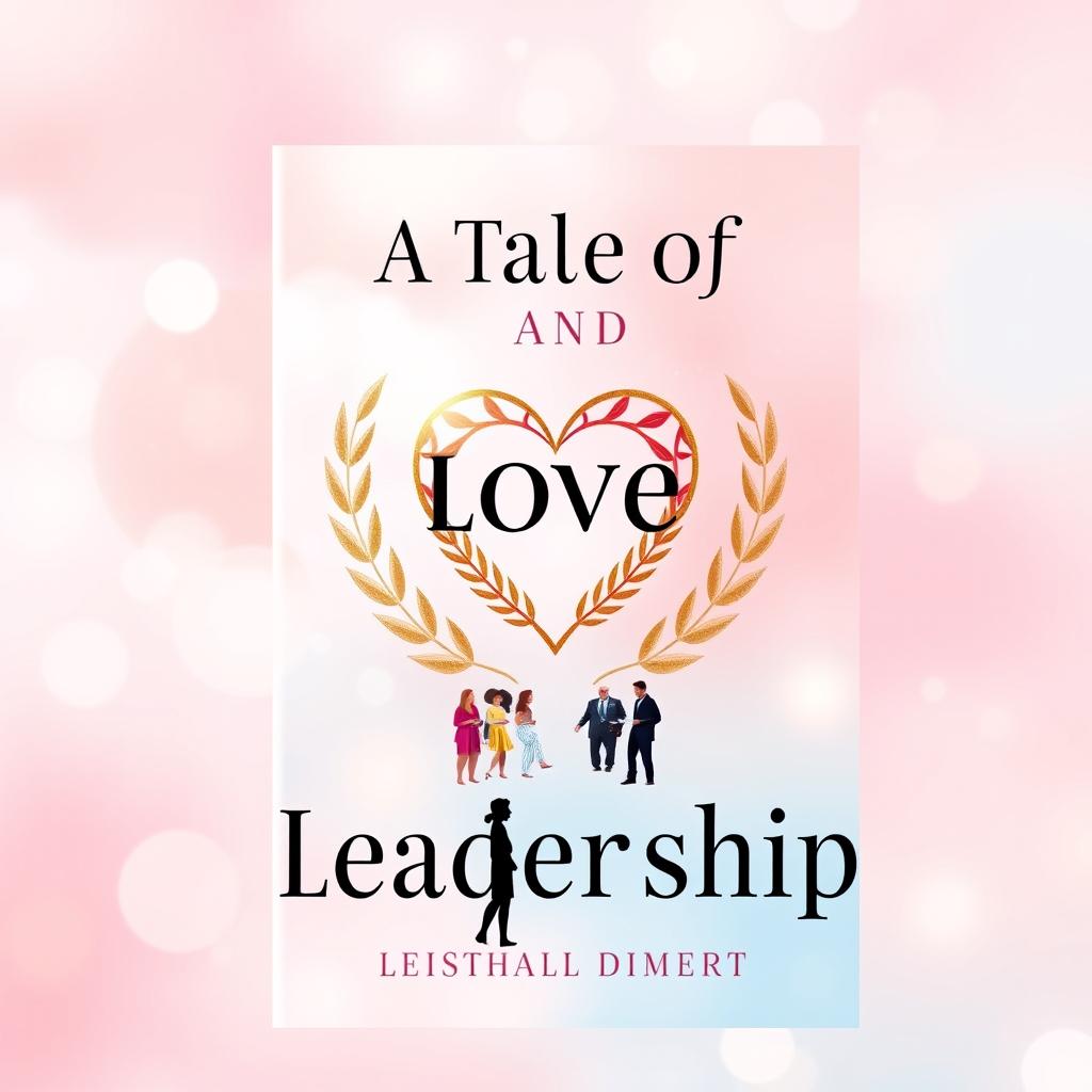 A captivating book cover design for 'A Tale of Love and Leadership,' featuring a visually striking and modern layout