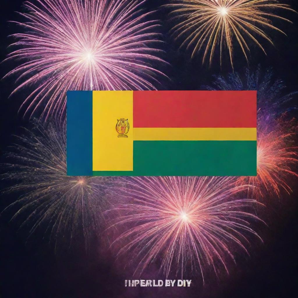 A colorful Facebook post featuring Sri Lanka's national flag, a calendar marked on 4th February, and celebratory fireworks symbolizing the Independence Day of Sri Lanka.