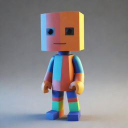 A 3D image of a Roblox character named 'Nobo'. The model possesses the typical geometric features of Roblox avatars, stylized in a unique way to represent Nobo’s distinctive characteristics.