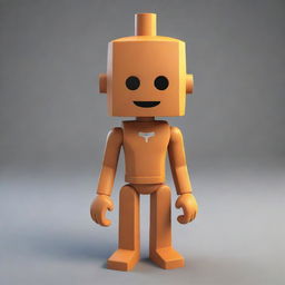 A 3D image of a Roblox character named 'Nobo'. The model possesses the typical geometric features of Roblox avatars, stylized in a unique way to represent Nobo’s distinctive characteristics.