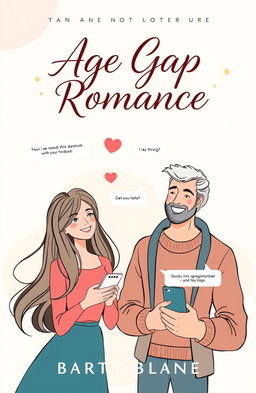 A beautifully illustrated book cover for an age gap romance novel