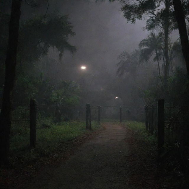 Suddenly, a catastrophic power outage sweeps across the island, plunging the Jurassic Park into darkness. The electric fences fail, casting an ominous shadow across the park as the visitors are enveloped in fear and uncertainty.