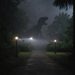 Suddenly, a catastrophic power outage sweeps across the island, plunging the Jurassic Park into darkness. The electric fences fail, casting an ominous shadow across the park as the visitors are enveloped in fear and uncertainty.