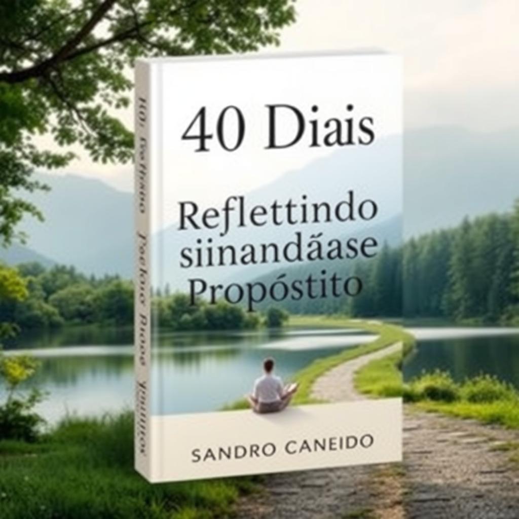 Cover design for a book titled '40 Dias Refletindo Sobre Finanças e Propósito' by author Sandro Candido