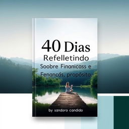 Cover design for a book titled '40 Dias Refletindo Sobre Finanças e Propósito' by author Sandro Candido