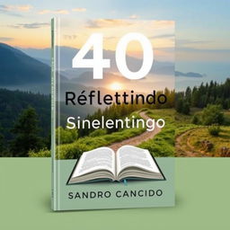 Cover design for a book titled '40 Dias Refletindo Sobre Finanças e Propósito' by author Sandro Candido