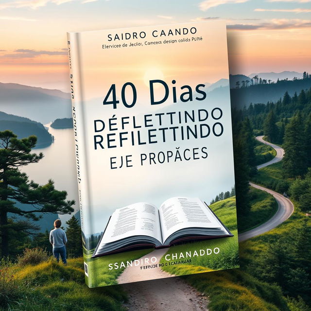 Cover design for a book titled '40 Dias Refletindo Sobre Finanças e Propósito' by author Sandro Candido