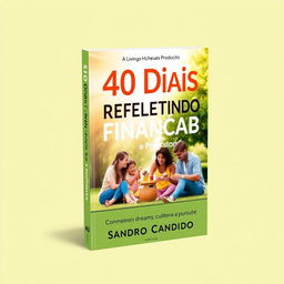 Cover design for a book titled '40 Dias Refletindo Sobre Finanças e Propósito' by author Sandro Candido