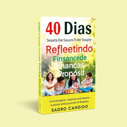 Cover design for a book titled '40 Dias Refletindo Sobre Finanças e Propósito' by author Sandro Candido