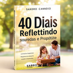 Cover design for a book titled '40 Dias Refletindo Sobre Finanças e Propósito' by author Sandro Candido