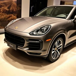 A luxurious and sporty Porsche Cayenne Coupe, beautifully merging Porsche's iconic design aesthetics with the versatility and spaciousness of a Cayenne