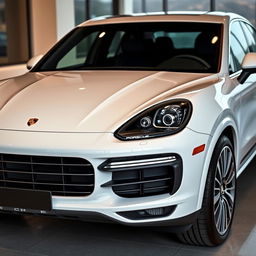 A luxurious and sporty Porsche Cayenne Coupe, beautifully merging Porsche's iconic design aesthetics with the versatility and spaciousness of a Cayenne