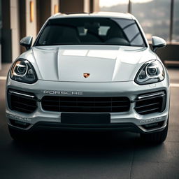 A luxurious and sporty Porsche Cayenne Coupe, beautifully merging Porsche's iconic design aesthetics with the versatility and spaciousness of a Cayenne