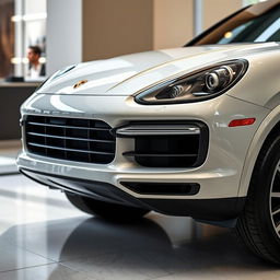 A luxurious and sporty Porsche Cayenne Coupe, beautifully merging Porsche's iconic design aesthetics with the versatility and spaciousness of a Cayenne