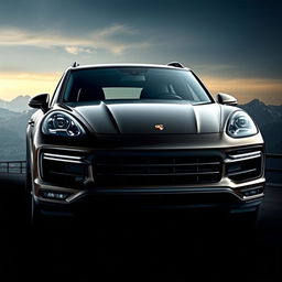 A luxurious and sporty Porsche Cayenne Coupe, seamlessly merging Porsche's iconic design aesthetics with the versatility and aggressive design of a Cayenne