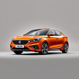 An elegant MG ZS in bright orange, showcasing its sleek lines and modern design