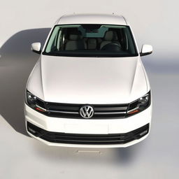 A Volkswagen Caddy Industrial, white, parked prominently on a light gray background