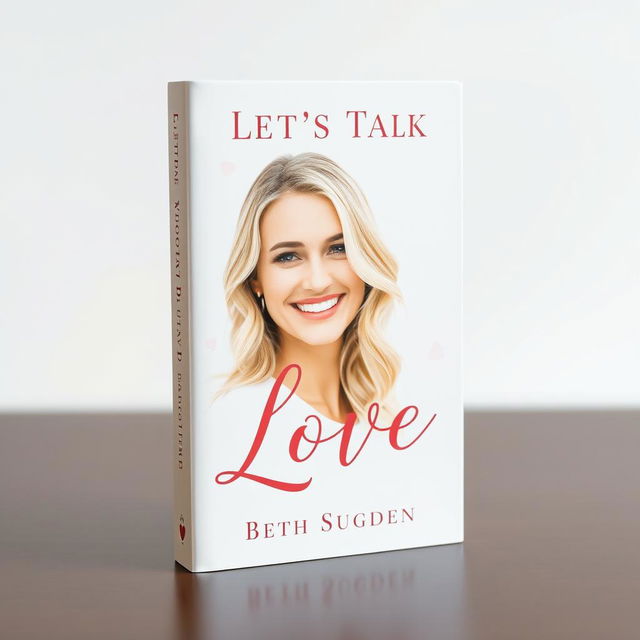 A stunning book cover design for a novel titled "Let's Talk About Love"