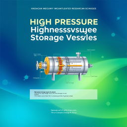 A front cover design for an academic and scientific book illustrating high pressure hydrogen storage vessels