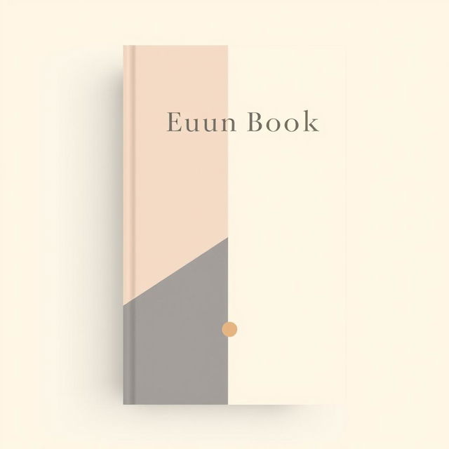 A minimalist book cover design featuring an abstract geometric pattern, subtle pastel colors, and elegant typography