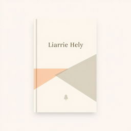 A minimalist book cover design featuring an abstract geometric pattern, subtle pastel colors, and elegant typography