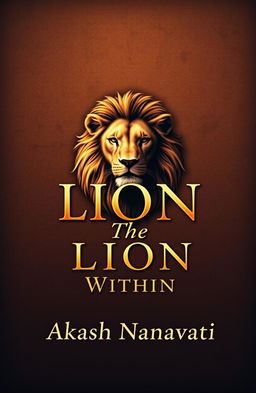 An elegant and captivating book cover design featuring a majestic lion symbolizing strength and resilience, set against a rich, textured background that suggests depth and sophistication