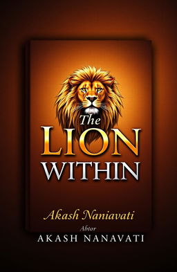 An elegant and captivating book cover design featuring a majestic lion symbolizing strength and resilience, set against a rich, textured background that suggests depth and sophistication