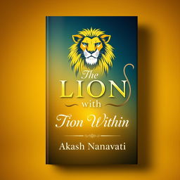 An elegant book cover design featuring a powerful lion, representing inner strength and courage, beautifully illustrated in a stylized manner