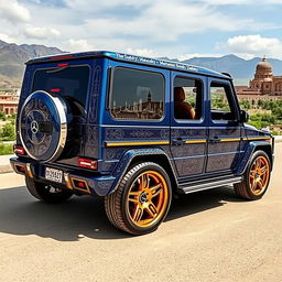 A luxurious Mercedes-Benz G-Class modified by Mansory, featuring a unique Iranian design aesthetic