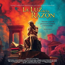 Un cartel de película vibrante y llamativo titulado 'La Luz de la Razón'