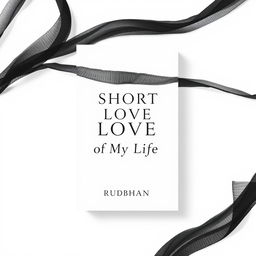 A minimalist book cover design for a novel titled 'One Short Love of My Life' by Rudhan