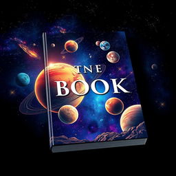 A visually captivating book cover design featuring a vibrant planetary scene