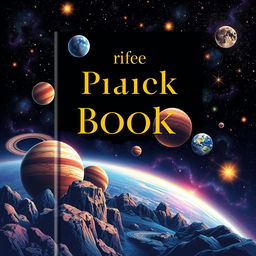 A visually captivating book cover design featuring a vibrant planetary scene