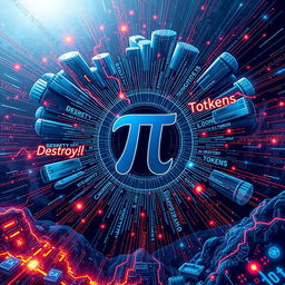 An eye-catching and powerful illustration representing Pi Network, with an emphasis on technology and innovation