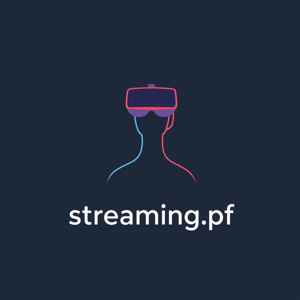 A minimalist 3D logo design featuring a stylized person wearing virtual reality glasses