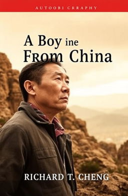 A book cover design for the autobiography 'A Boy from China' by Richard T