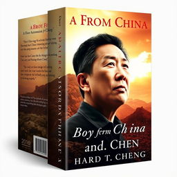 A book cover design for the autobiography 'A Boy from China' by Richard T