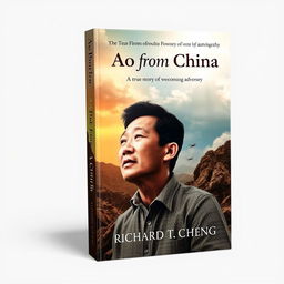 A book cover design for the autobiography 'A Boy from China' by Richard T