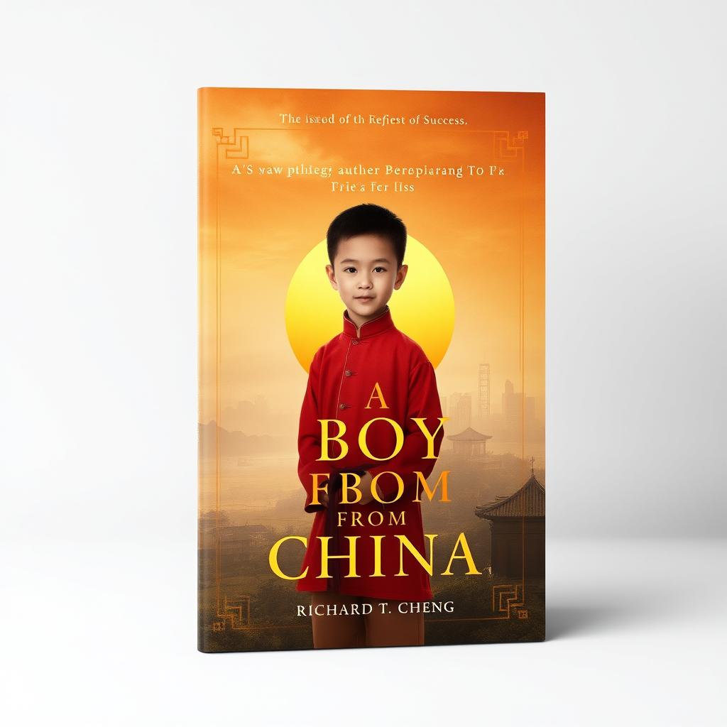 A book cover design for 'A Boy from China' by Richard T